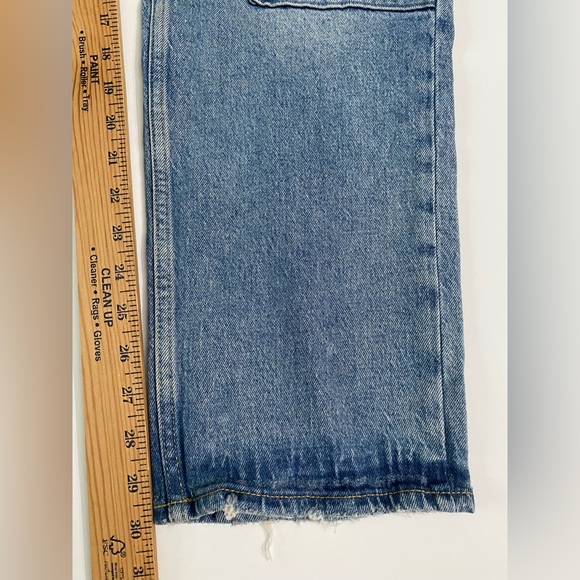 Free Assembly FRAYED PATCHWORK mid rise modern straight men’s size 34x30 - Picture 6 of 16